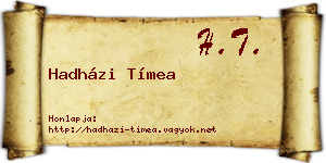 Hadházi Tímea névjegykártya